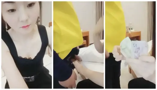 神似万绮雯美艳人妻旅馆叫外卖，撩拨害羞外卖小哥激情缠绵，淫声浪语骚话不断！