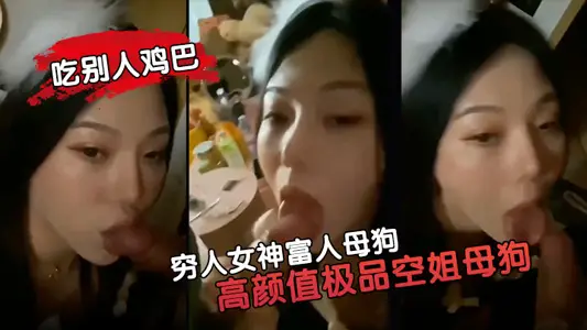 【穷人女神富人母狗】高颜值极品空姐母狗属性拉 你的女神就是这样吃别人鸡巴的