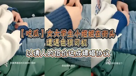 【吃瓜】女大学生小姐姐在街头遭遇色狼司机，以诱人的低价达成嫖娼协议